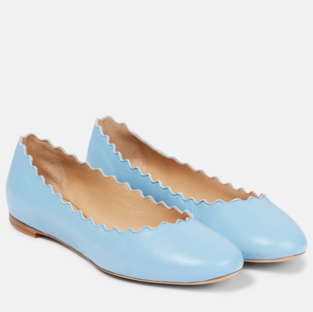 CHLOÉ Lauren leather ballet flats Size 37.5